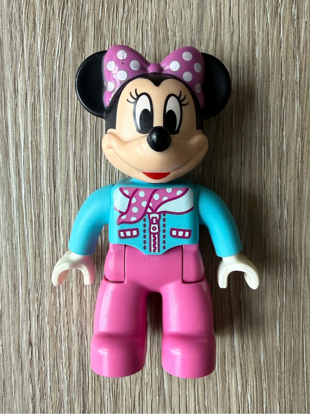 LEGO DUPLO Minnie Mouse Figure Pink Teal Outfit Disney